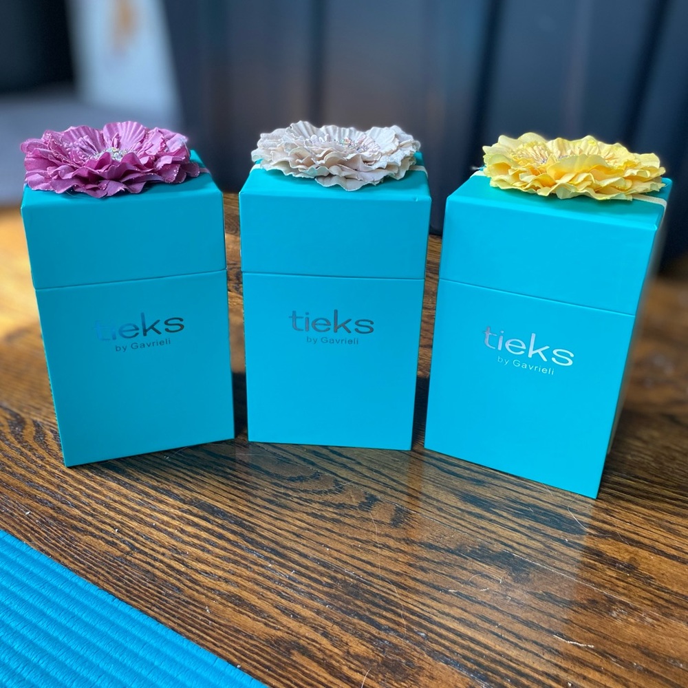 Tieks Blue Boxes & Flowers